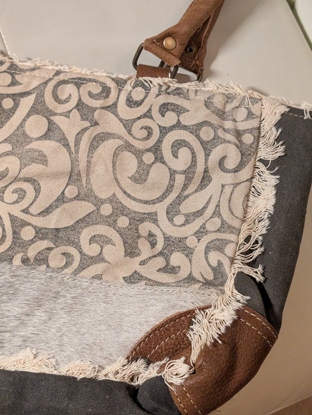NWT Myra Bag Leather Print Canvas Leather Satc… - Picture 3 of 8